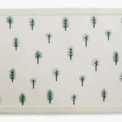 Hand-Tufted Wool Woodland Rug: Kids Nursery Playmat, Tree Design