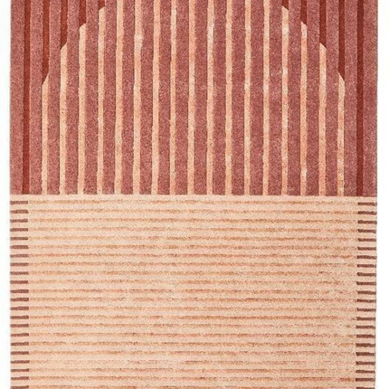 Hand Tufted Wool Rug: Modern Abstract Striped Design