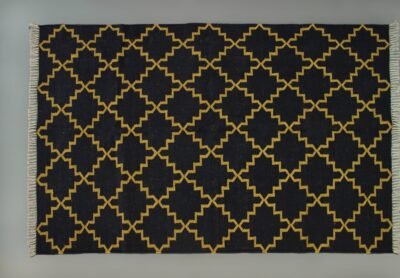 Gold and Silver Bling Cotton Area Rug, Handmade Modern Cotton Reversible Rug Pink Black Peach, Beautiful Bling Cotton Vintage Kilim Rug