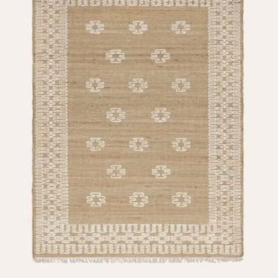 Natural Jute Handwoven Boho Rug, Modern Design Jute Area Rug For Living Room Decor, 8×10,9×12,Custom Size Sustainable Rug