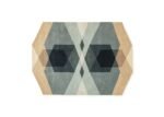 Hand Tufted Octagonal Shape Wool Area Rug, Modern Geometric Woolen Carpet for Living Room Decor, 8×10/9×12 Soft Wool Rugs