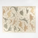 Hand Tufted Dinosaur Kids Wool Rug, Animal Wool Area Rug, Dinosaur Safari Playmat For Kids Room Decor, Best Gift for Kids