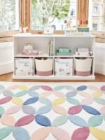 Handtufted Flower Pattern Wool Rug,Modern Decorative Carpet For Kids Room Decor,Soft Durable Kids Area Rug, Gift For Kids