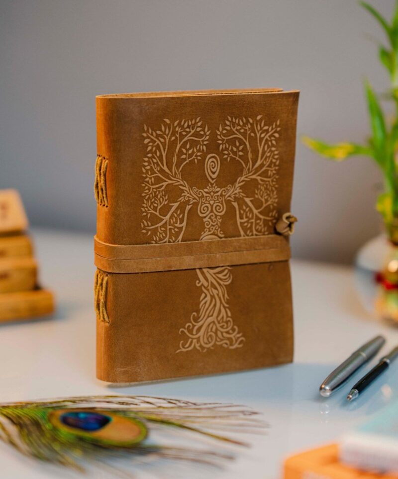 Tree of Life Blank Leather Journal Notebook - Image 4