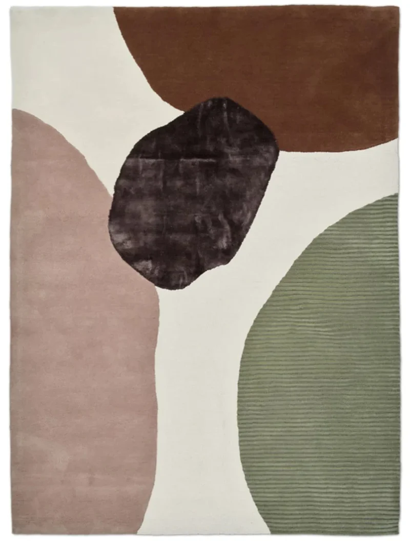 Geometrical Hand Tufted Wool Rug - Image 2
