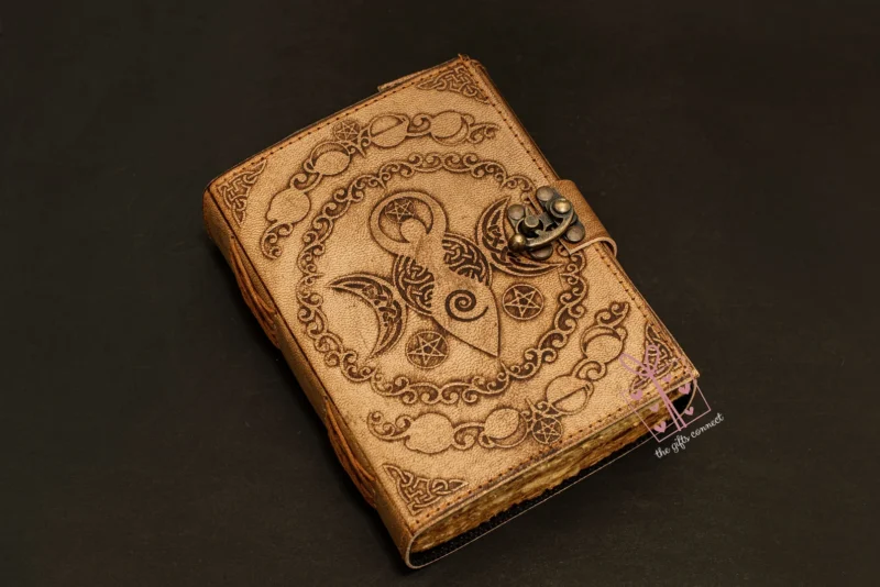 Triple Moon Goddess Leather Journal - Image 7
