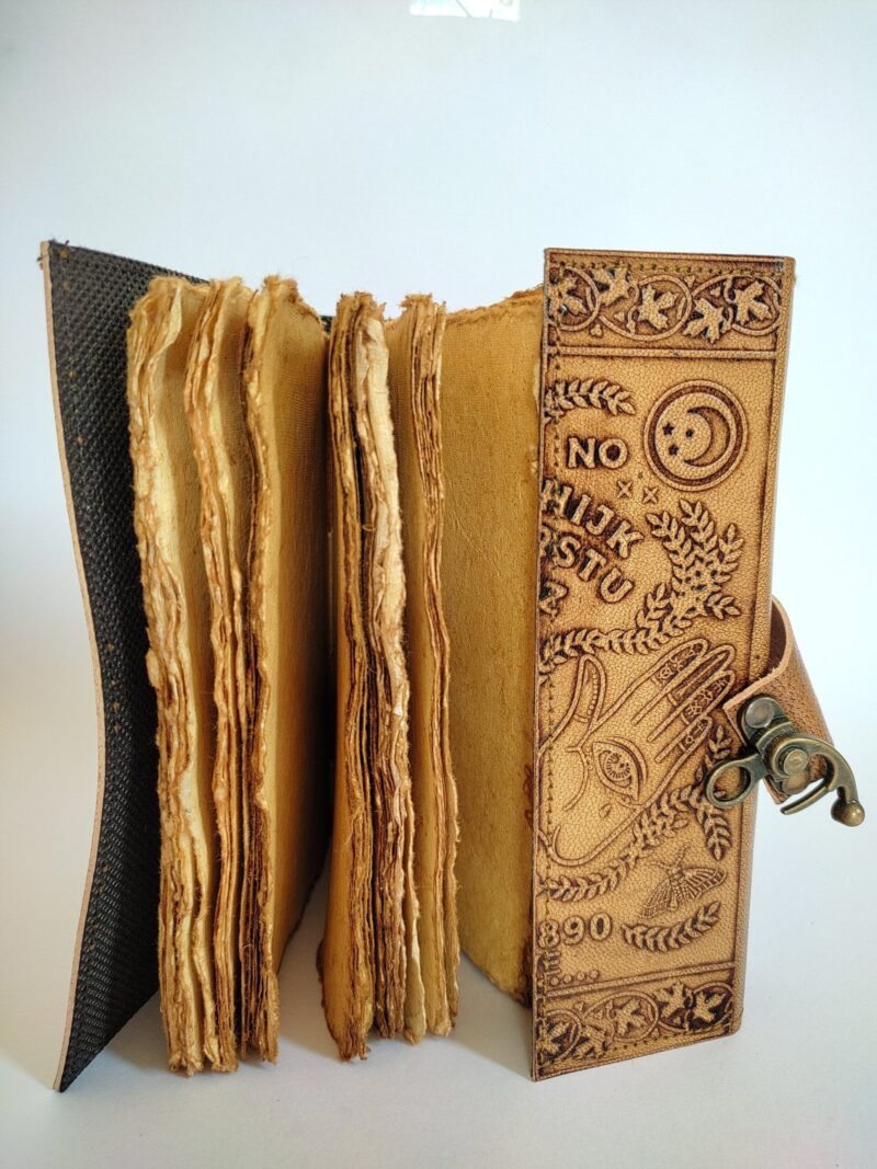 Ouija Planchette Day Of The Dead Embossed Leather Notebook - Image 8