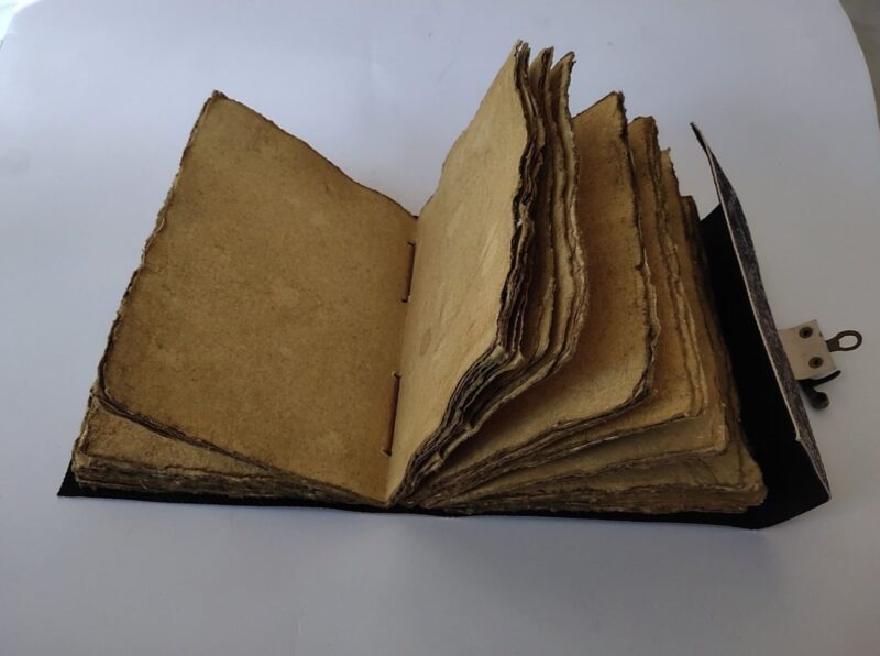 Leather Journal Wolf Howling Embossed Notebook - Image 8