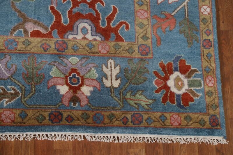 Handmade Modern Oushak Carpet for Living Room - Image 7