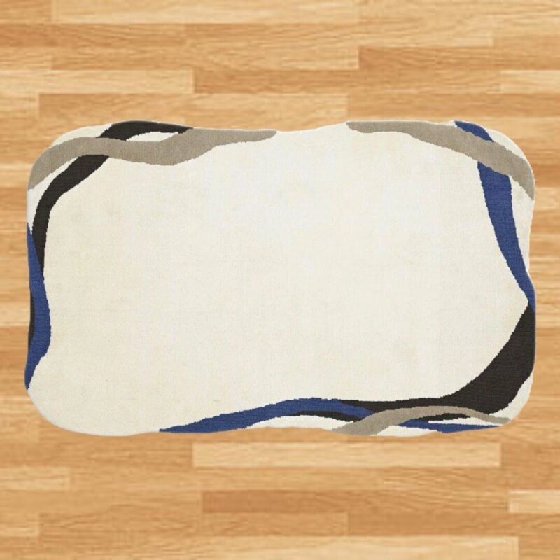 Minimalistic Hand-Tufted Wool Rug - Image 3