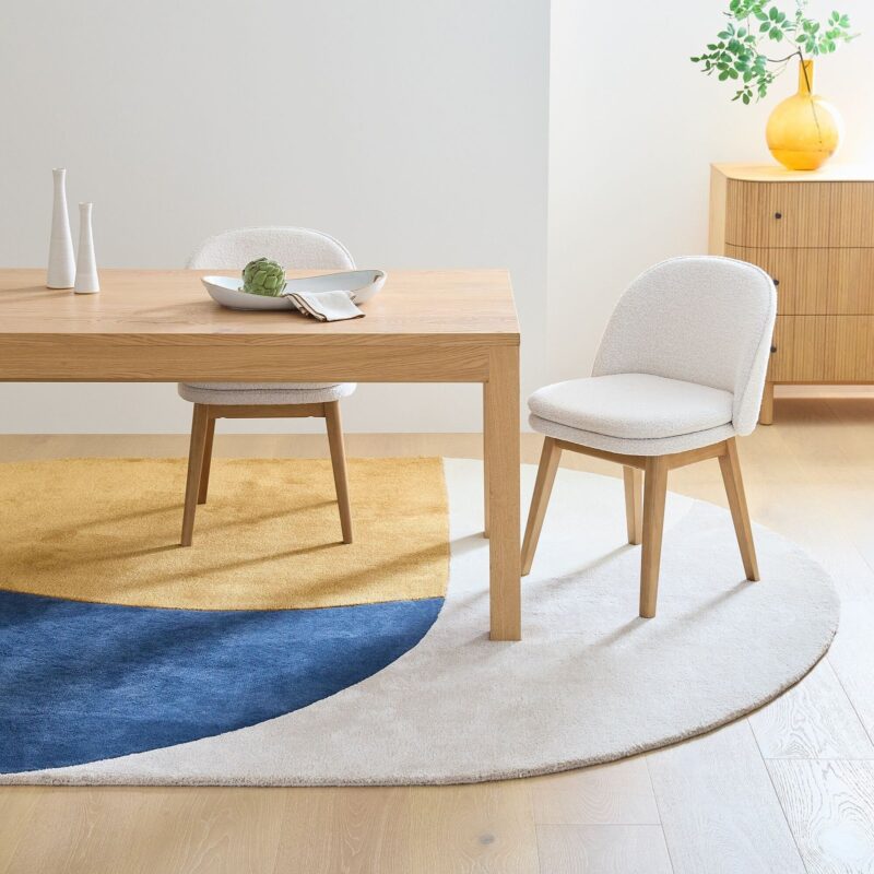 Modern Capsule Shape Hand Tufted Wool Rug - Image 3