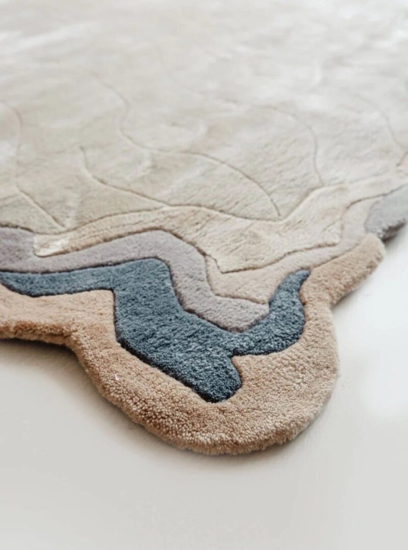 Modern Pattern Soft Wool Area Rug for Living Room - Image 4