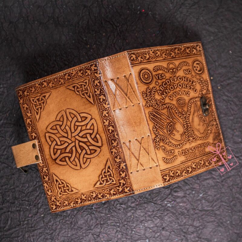 Ouija Planchette Day Of The Dead Embossed Leather Notebook - Image 4