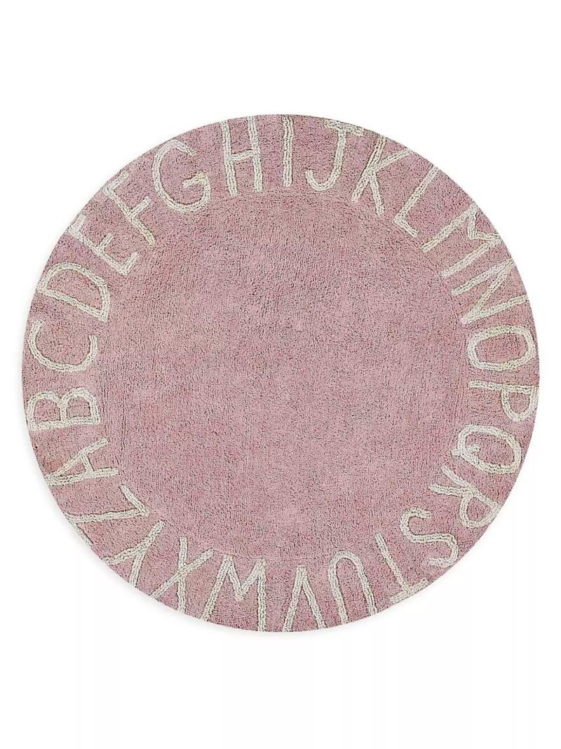 Alphabet Round Nursery Hand Tufted Rug - Image 4