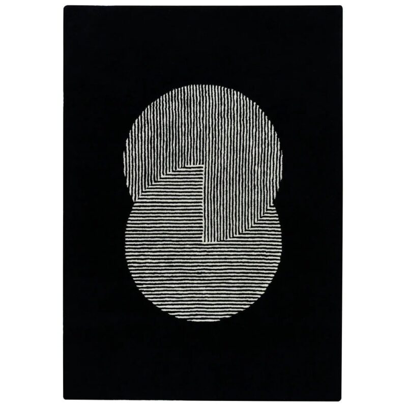 Hand Tufted Clique Pattern Wool Rug - Image 3