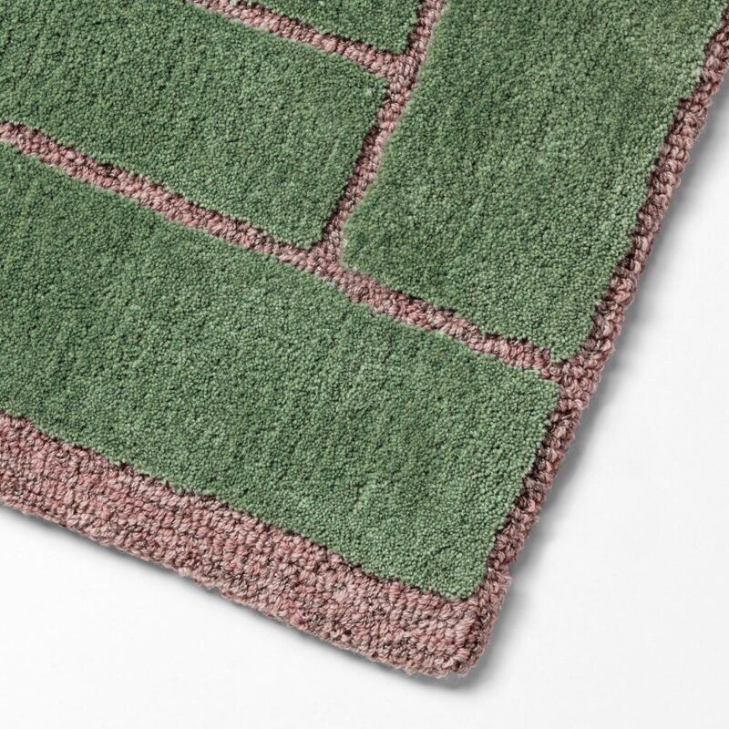 Modern Tile Pattern Woolen Rug For Living Room Decor - Image 3