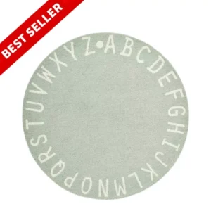 Alphabet Round Nursery Hand Tufted Rug