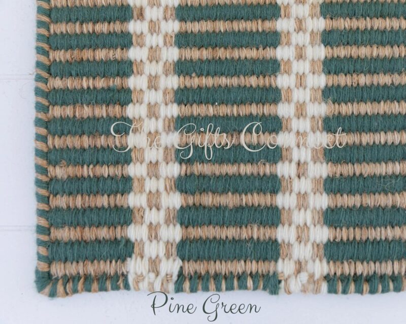 Bohemian Natural Wool Jute Area Rug Handwoven Reversible Rug - Image 8