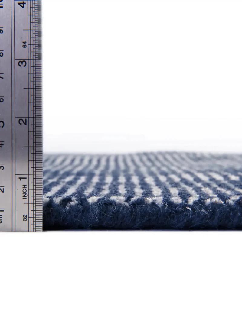 Blue Handwoven Aesthetic Wool Area Rugs - Image 2