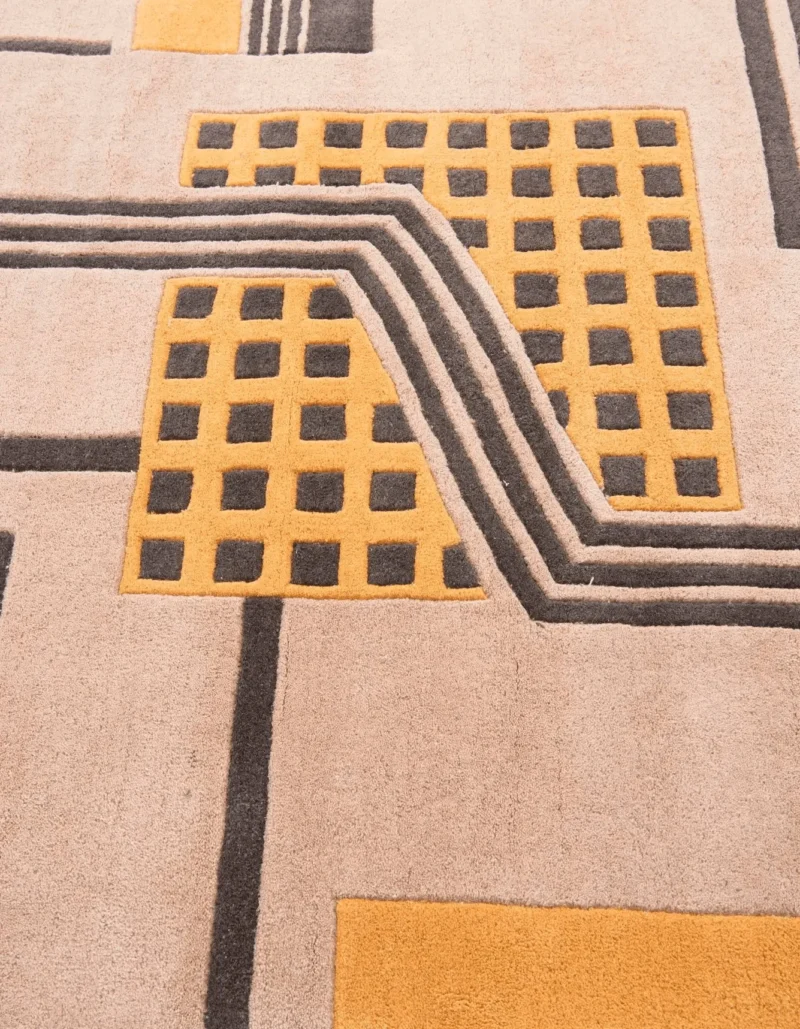 Handmade Wool Area Rug For Modern Boho Home Decor - Image 3
