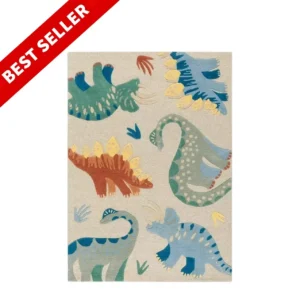 Hand Tufted Dinosaur World Soft Wool Rug