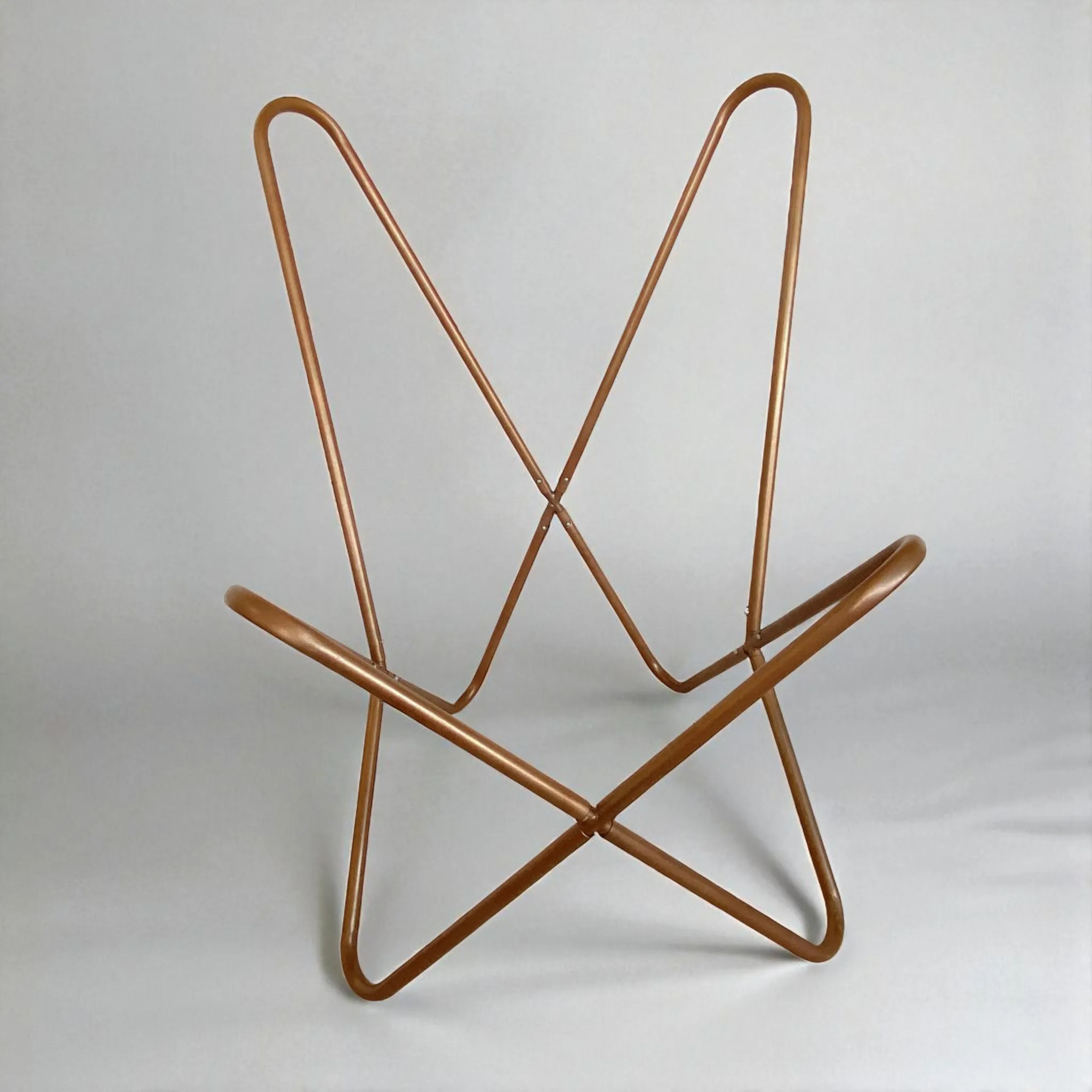 Soft Tan Leather Butterfly Chair Handmade Recliner for Living Room - Image 2