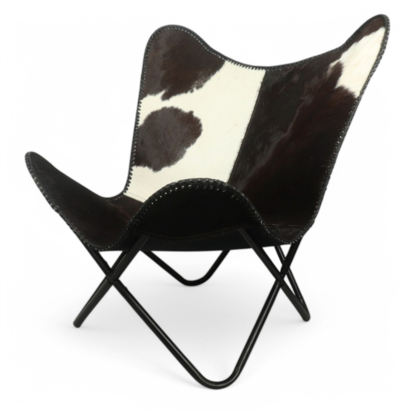 Classic Hairon Leather Butterfly Chair | Aesthetic Home Decor - Image 2