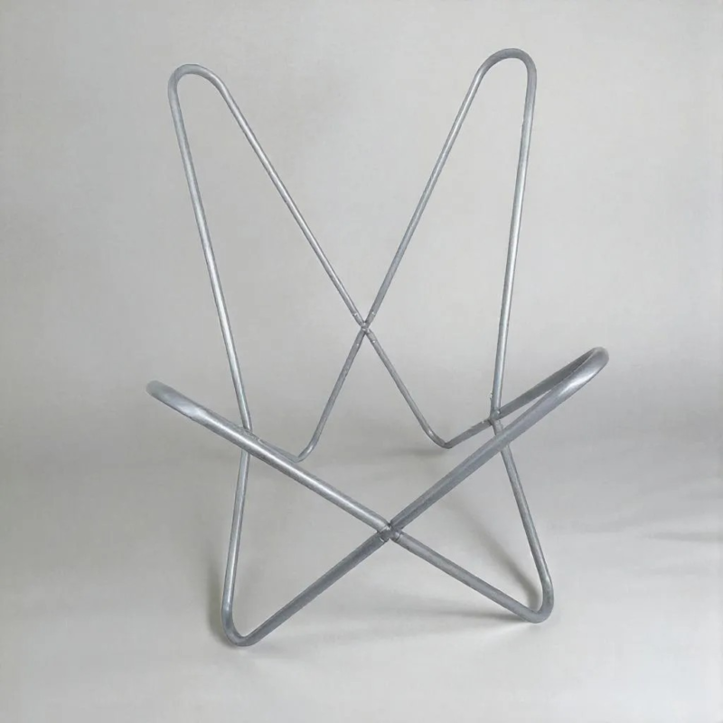Minimalist White Butterfly Chair | Handmade Leather Lounge Seat - Image 8