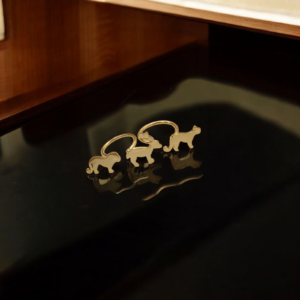 Sacred Creatures: Handcrafted Brass Ring with Animal Motif