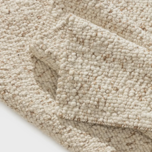 Handwoven Pebble Loop Wool Rug | Felted Wool Chunky Textured Bouclé Area Rug | Living Room & Bedroom Rug | Scandinavian Style Décor