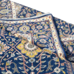Blue Oushak Wool Rug 9x12 – Hand Knotted Vintage Carpet