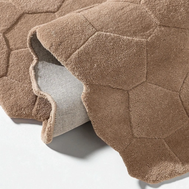Hand Tufted 3D Sculpted Geometric Wool Area Rug, 8x10 Textured Modern Wool Rug, Organic Shape Contemporary Décor - Image 7