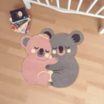 Koala Hug Kids Rug – Hand Tufted Cute Wool Animal Carpet for Nursery