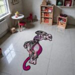 Armored Mewtwo Handmade Tufted Anime Rug – Custom Pokémon Gaming & Room Decor Carpet